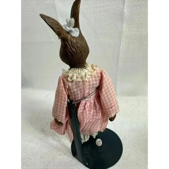 Vintage Silvestri‎ Porcelain Bisque 7" Rabbit Doll Easter Figurine with stand - Picture 2 of 6
